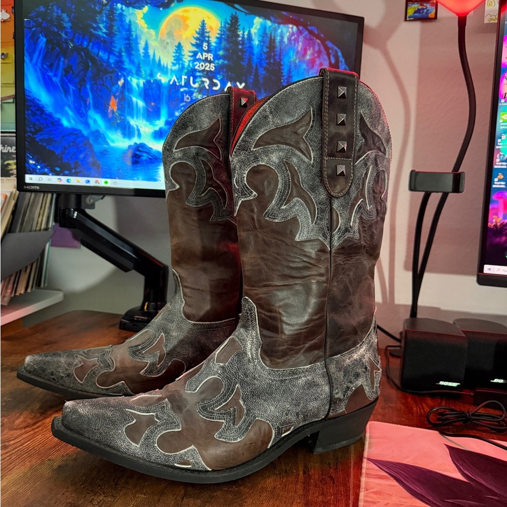 Men's Western Cowboy Boots - High quality leather